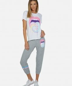 Lauren Moshi Short Sleeve Edda Tie Dye Tongue