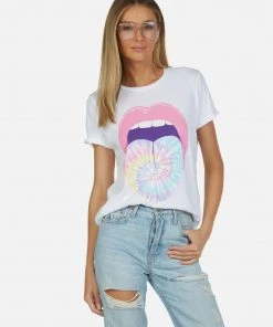 Lauren Moshi Short Sleeve Edda Tie Dye Tongue