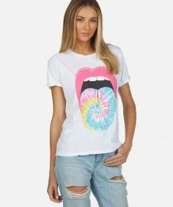 Lauren Moshi Short Sleeve Edda Tie Dye Tongue