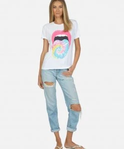 Lauren Moshi Short Sleeve Edda Tie Dye Tongue