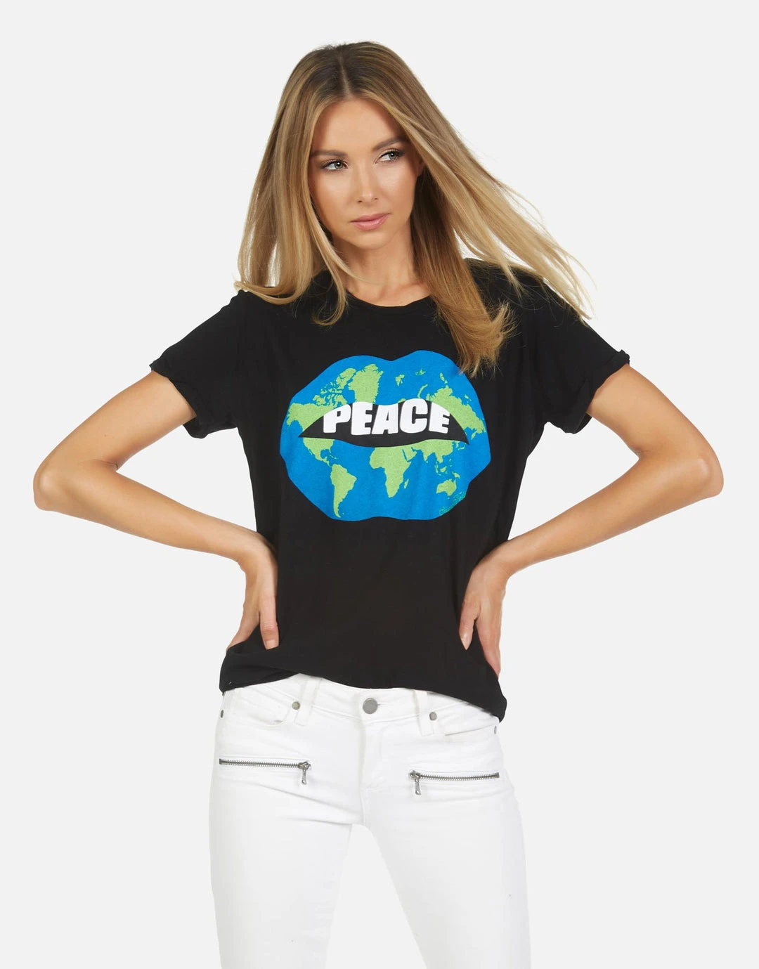 Lauren Moshi Edda Worlds Peace Lips Short Sleeve