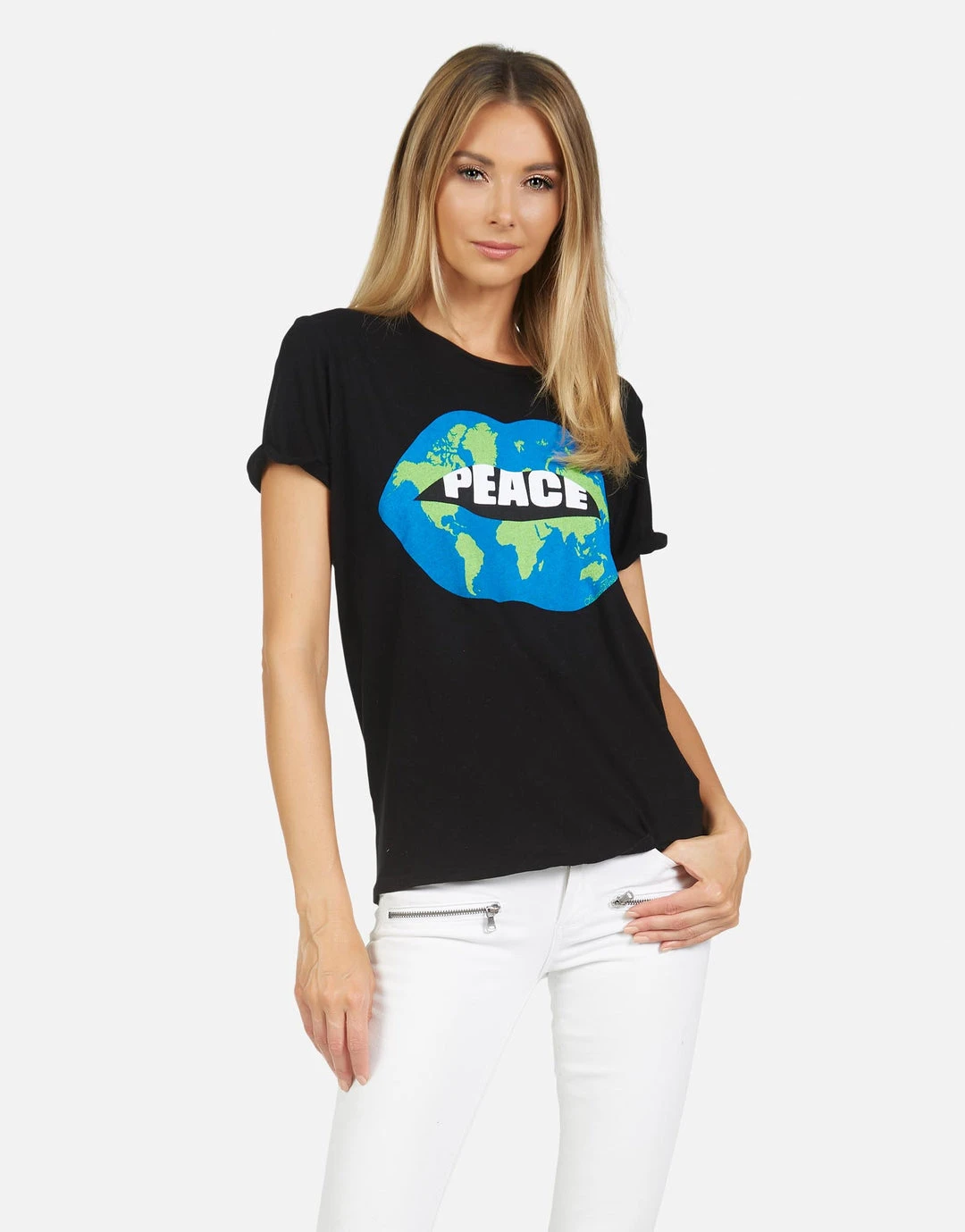 Lauren Moshi Edda Worlds Peace Lips Short Sleeve