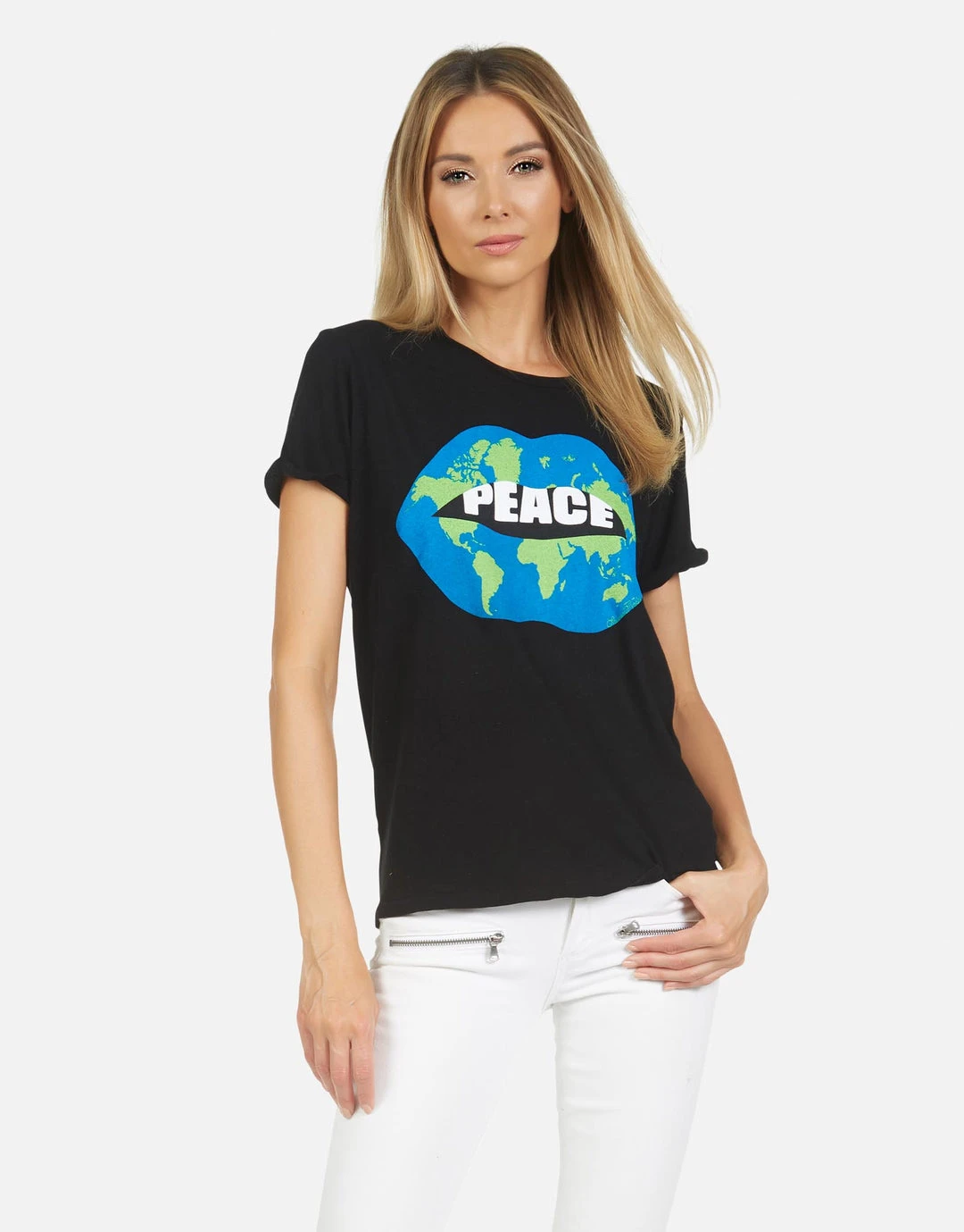 Lauren Moshi Edda Worlds Peace Lips Short Sleeve