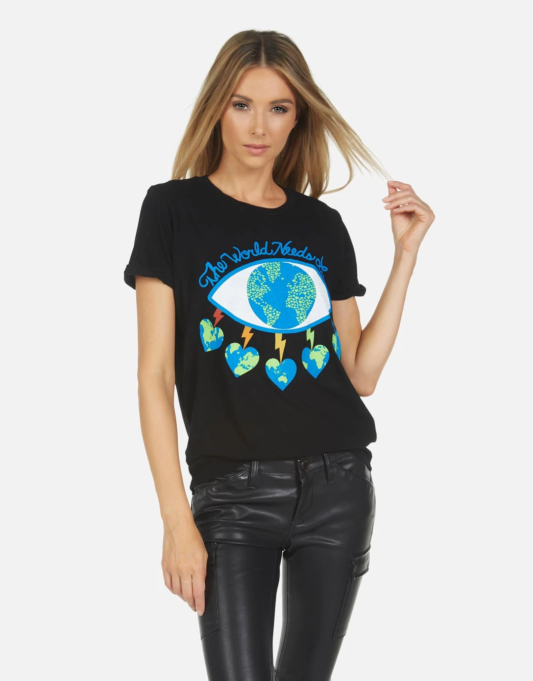 Lauren Moshi Edda Worlds Peace Lips Short Sleeve