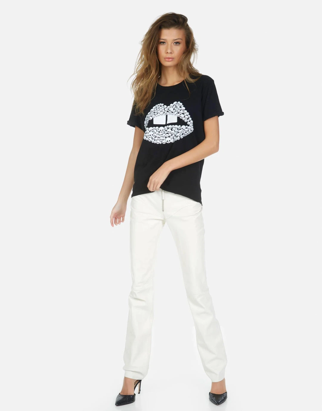 Lauren Moshi Edda Skull Lip Short Sleeve