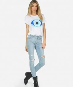 Lauren Moshi Edda Painted Evil Eye Short Sleeve