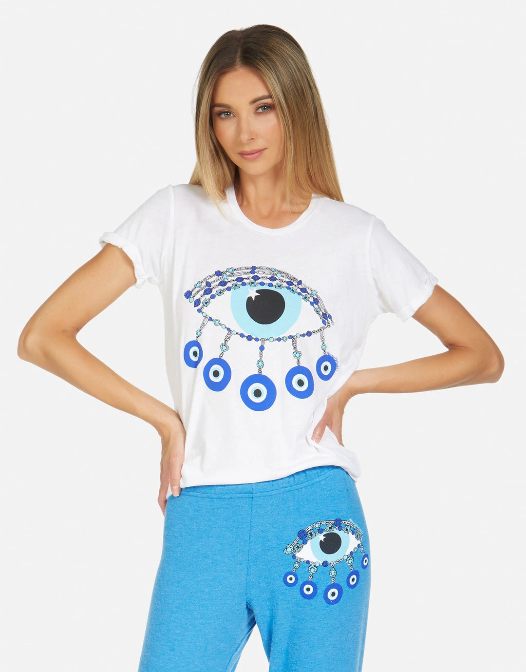 Lauren Moshi Edda Chain Evil Eye Short Sleeve