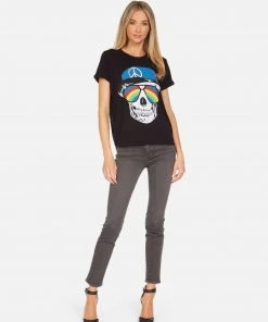 Lauren Moshi NEW Edda Rainbow Peace Skull