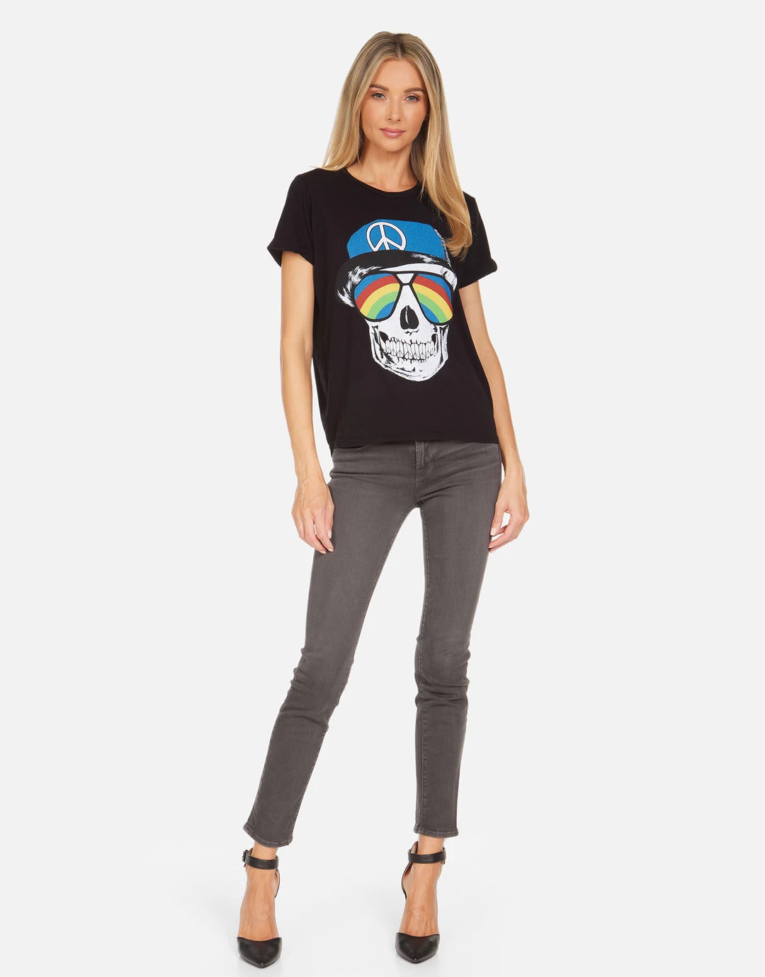Lauren Moshi NEW Edda Rainbow Peace Skull