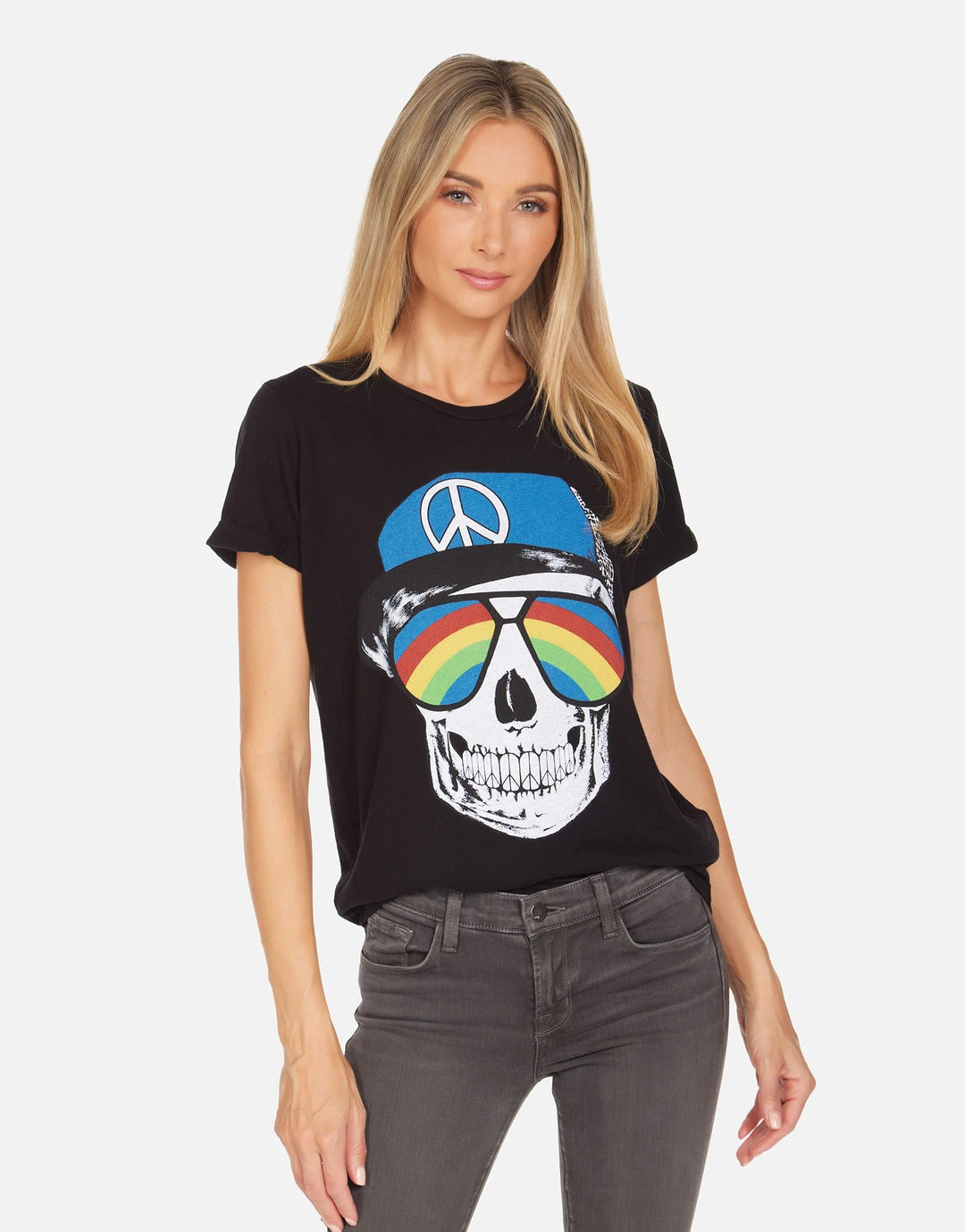 Lauren Moshi NEW Edda Rainbow Peace Skull