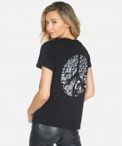 Lauren Moshi Short Sleeve Edda Peace Hippie