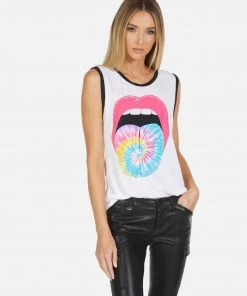 Lauren Moshi X Zink X Tie Dye Tongue Tanks