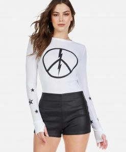 Lauren Moshi Long Sleeve Mckinley Peace Lightning Star