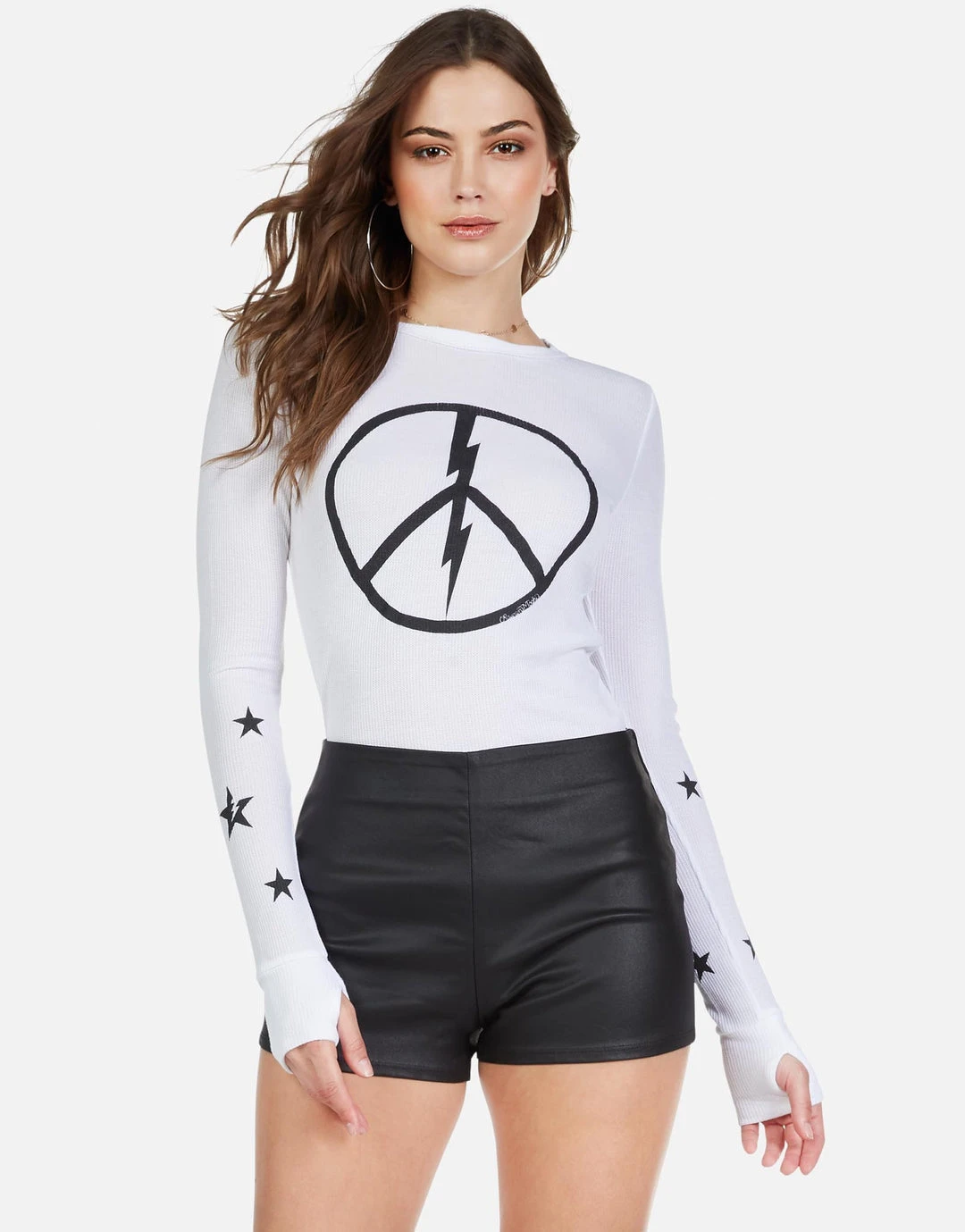 Lauren Moshi Long Sleeve Mckinley Peace Lightning Star