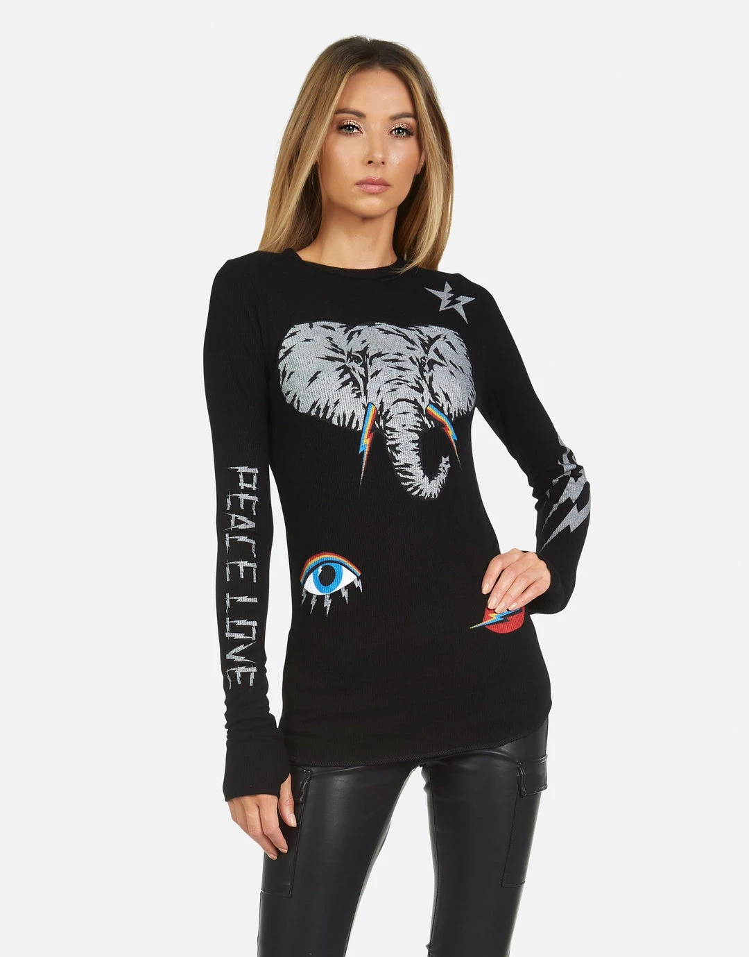 Lauren Moshi Long Sleeve McKinley Elephant Elements