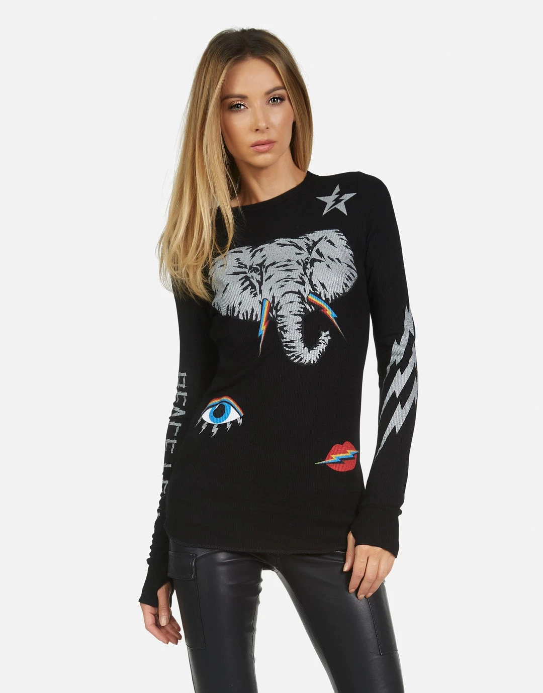 Lauren Moshi Long Sleeve McKinley Elephant Elements