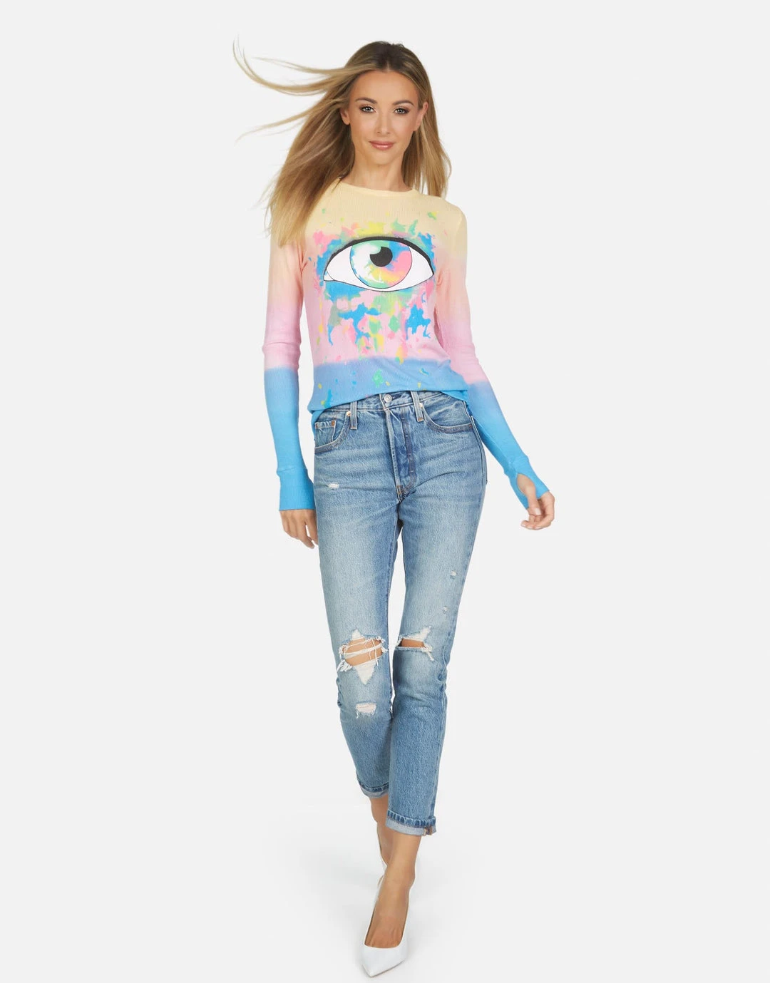 Lauren Moshi McKinley Watercolor Eye Long Sleeve