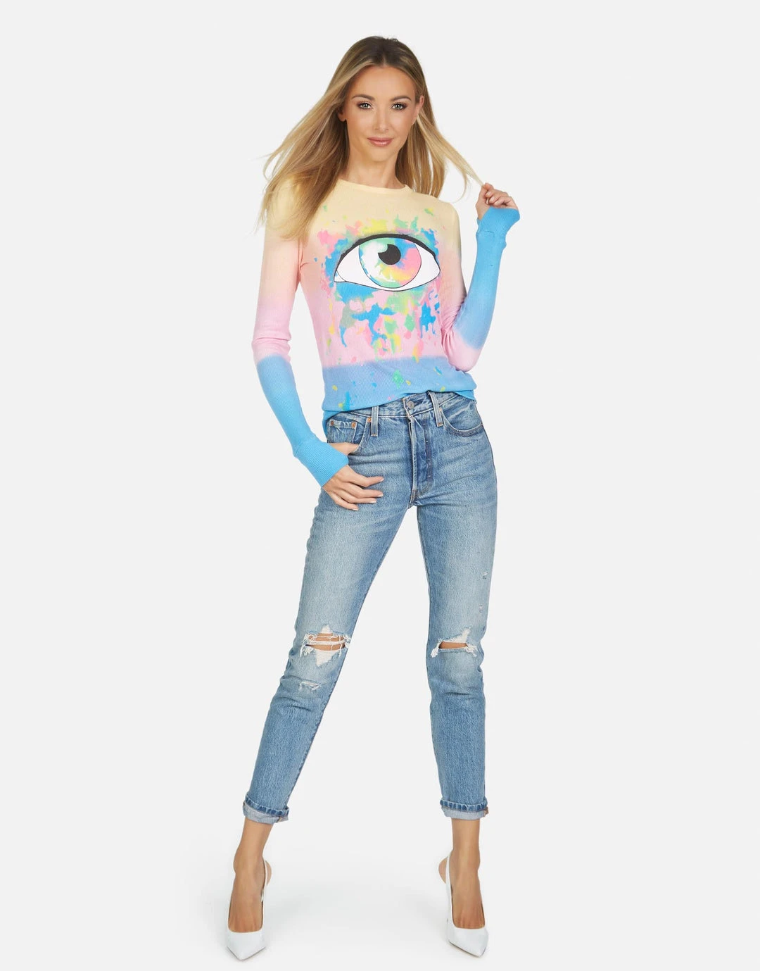 Lauren Moshi McKinley Watercolor Eye Long Sleeve