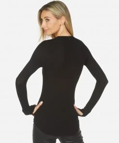 Lauren Moshi Mckinley Leopard Star Lip Long Sleeve