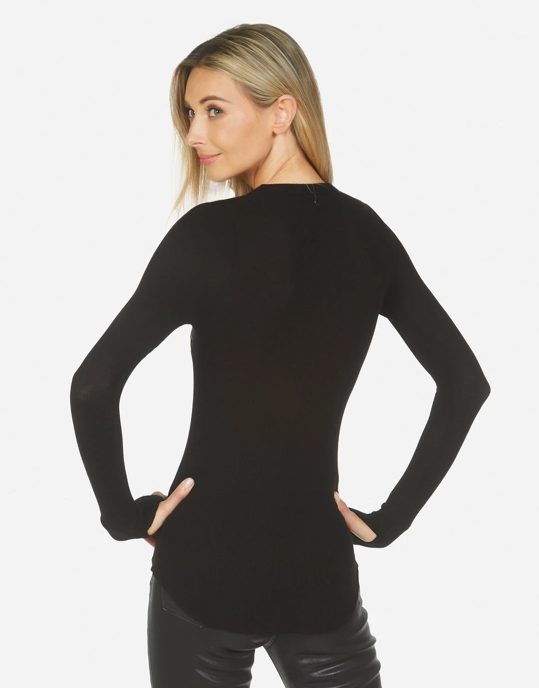 Lauren Moshi Mckinley Leopard Star Lip Long Sleeve