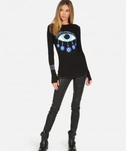 Lauren Moshi Mckinley Chain Evil Eye Long Sleeve