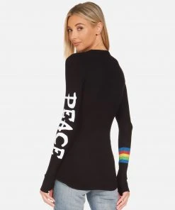 Lauren Moshi NEW Mckinley Rainbow Peace Skull