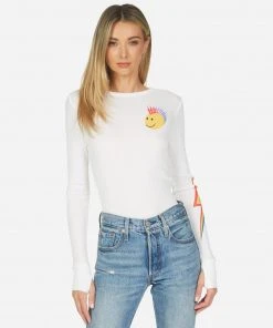 Lauren Moshi Mckinley Color Punk Happy Eye Long Sleeve