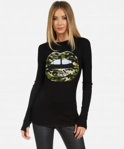 Lauren Moshi X Long Sleeve McKinley X Camo Lip
