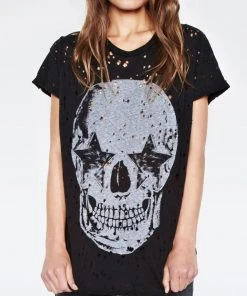 Lauren Moshi Short Sleeve Bess Star Eye Skull