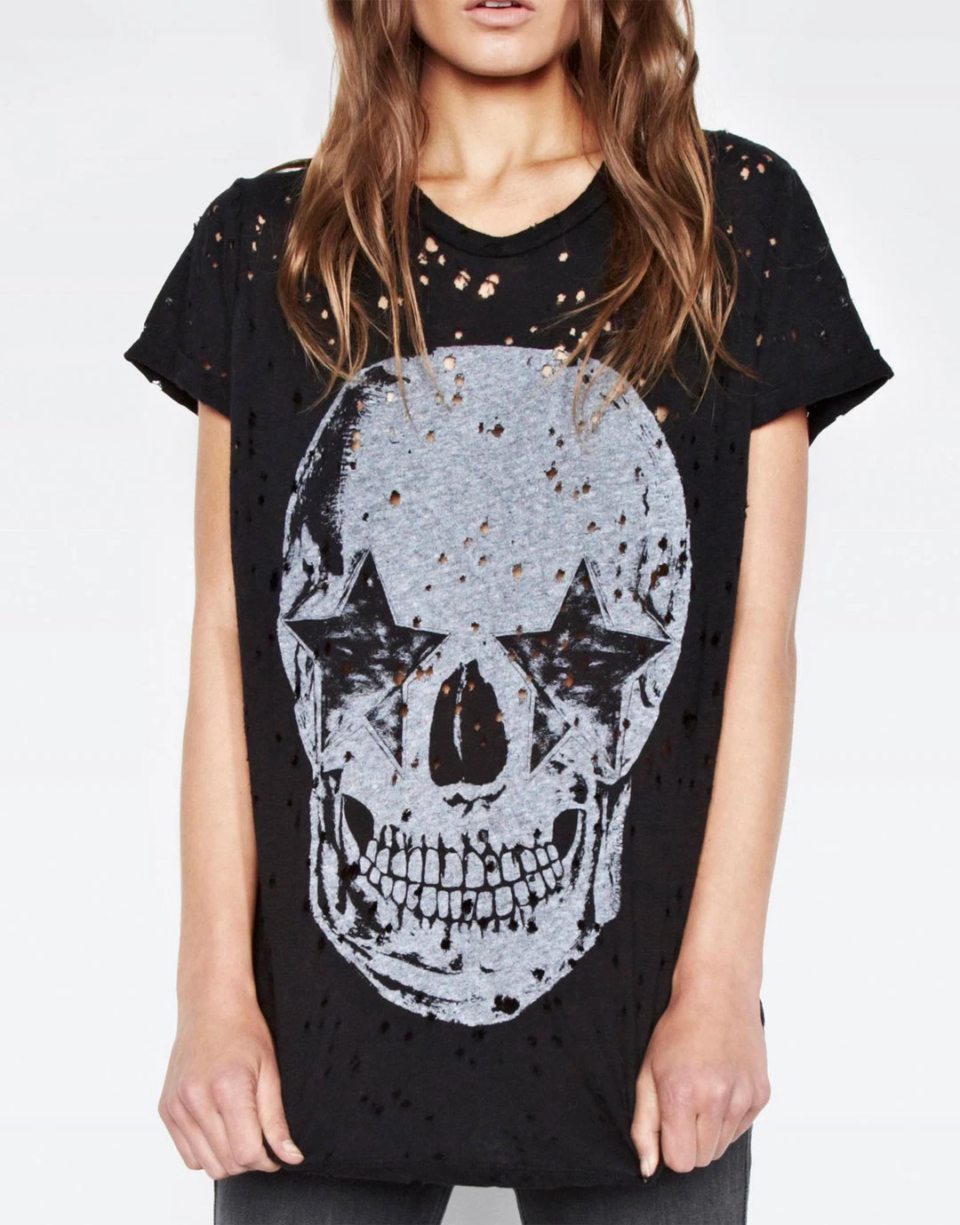 Lauren Moshi Short Sleeve Bess Star Eye Skull
