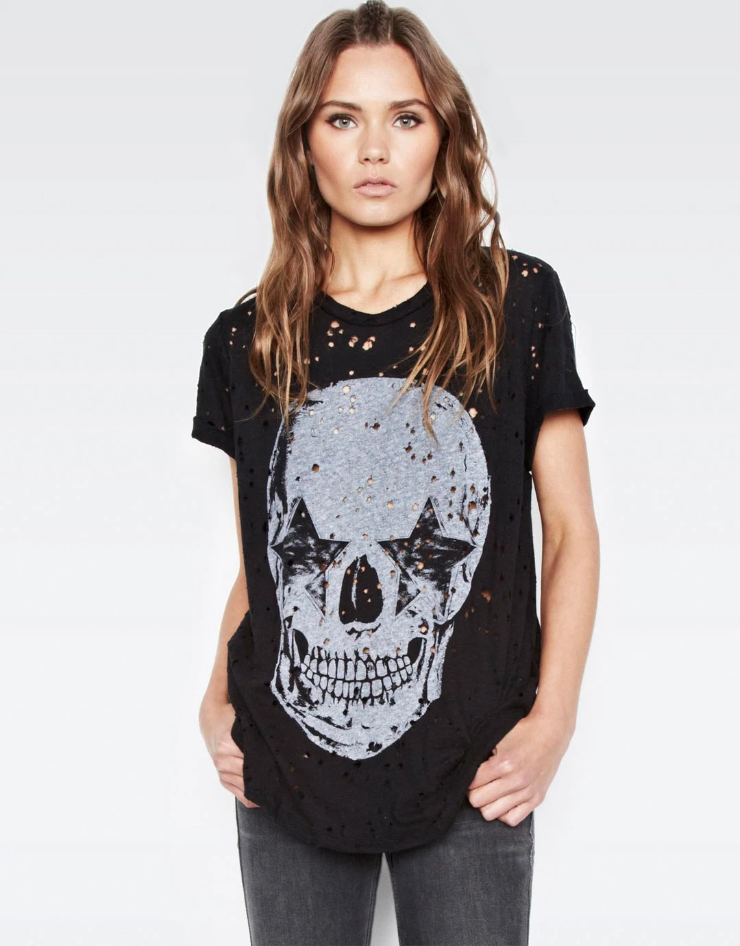 Lauren Moshi Short Sleeve Bess Star Eye Skull