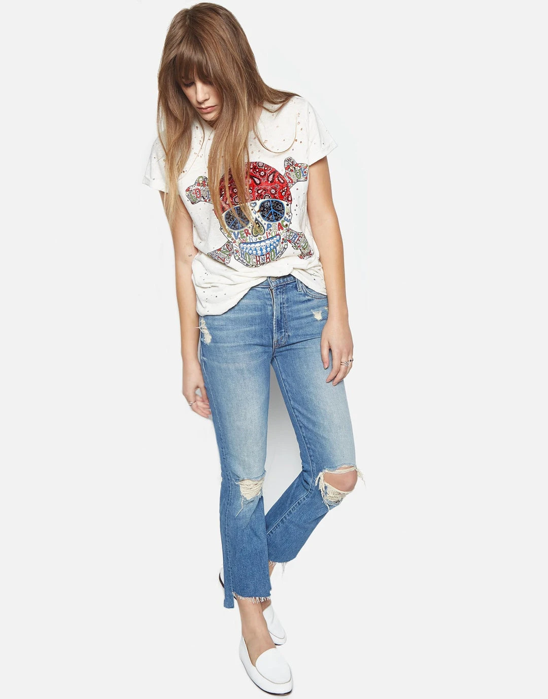 Lauren Moshi Bess Hippie Skull Tops