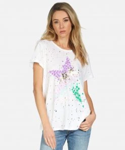 Lauren Moshi Bess Star Confetti Short Sleeve