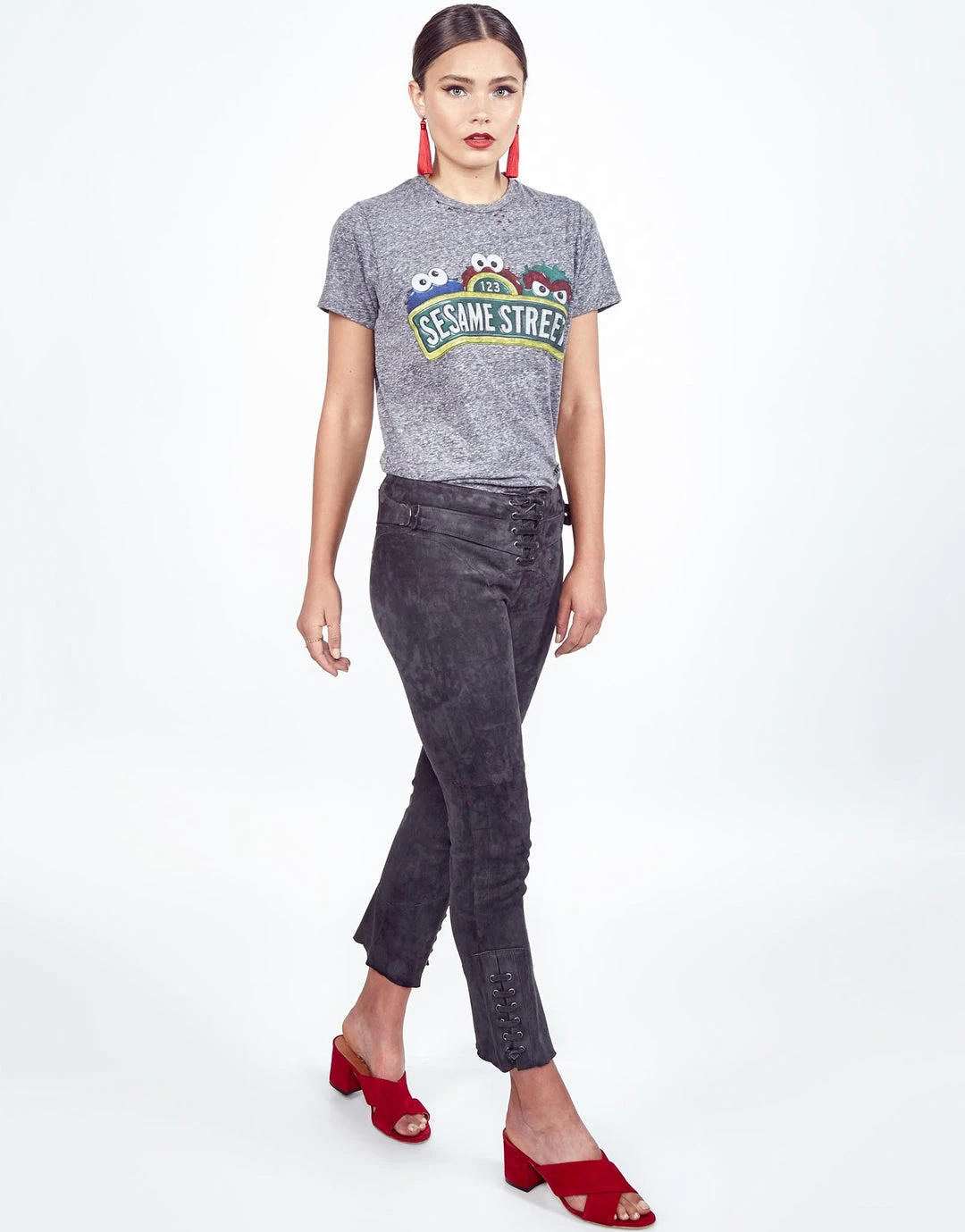 Lauren Moshi Short Sleeve Capri Sesame Street