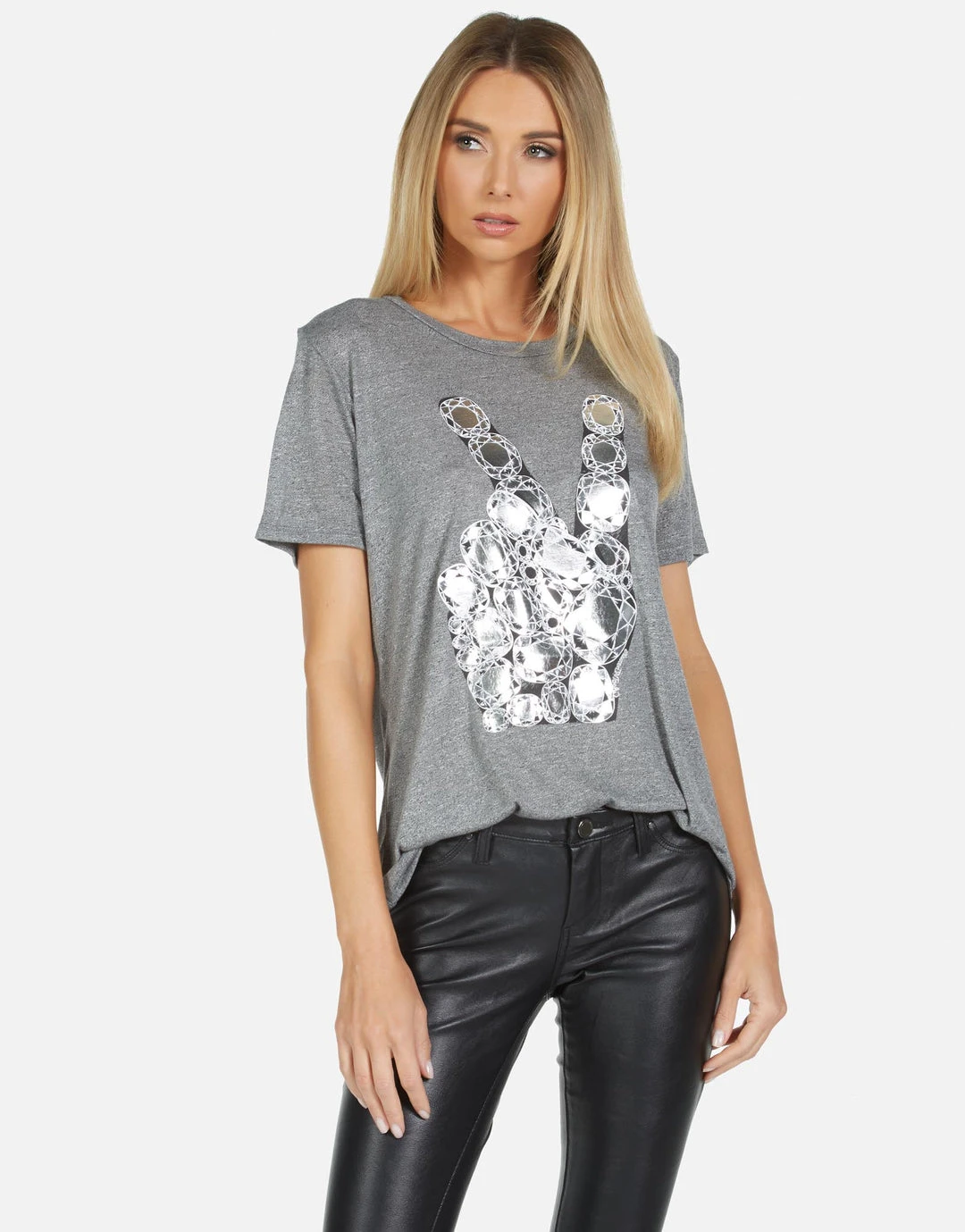 Lauren Moshi Short Sleeve Capri Diamond Peace