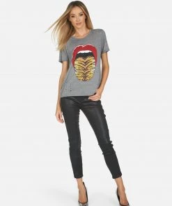 Lauren Moshi Capri Tiger Tongue Short Sleeve