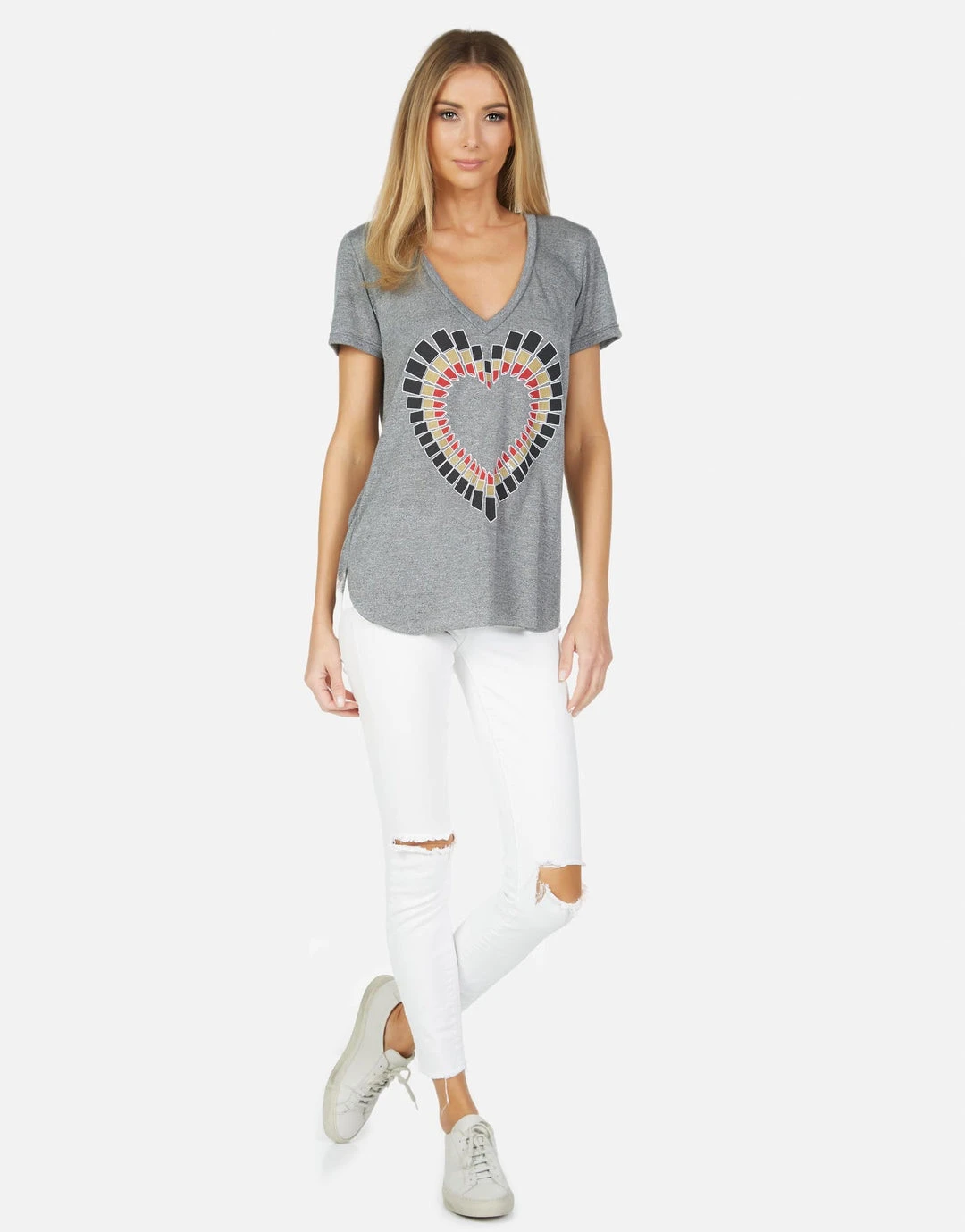 Lauren Moshi Emmalyn Lipstick Heart Short Sleeve