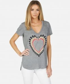 Lauren Moshi Emmalyn Lipstick Heart Short Sleeve