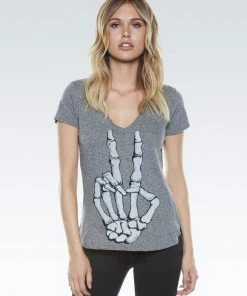 Lauren Moshi Short Sleeve Emmalyn Skeleton Peace