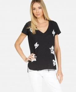 Lauren Moshi Emmalyn Bling Faces Short Sleeve