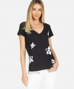 Lauren Moshi Emmalyn Bling Faces Short Sleeve