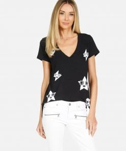 Lauren Moshi Emmalyn Bling Faces Short Sleeve