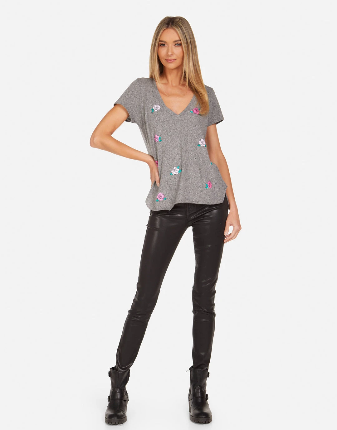 Lauren Moshi NEW Emmalyn Pink Rose Skull