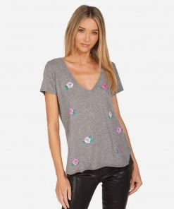 Lauren Moshi NEW Emmalyn Pink Rose Skull