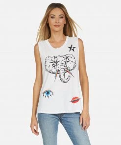 Lauren Moshi Tanks Kel Elephant Elements