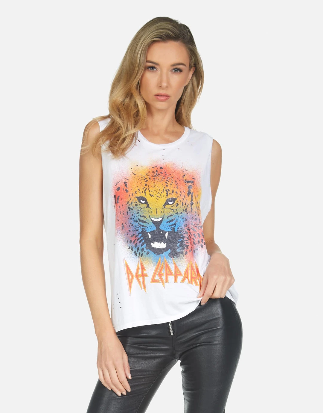 Lauren Moshi Tanks Kel Def Leppard Leopard
