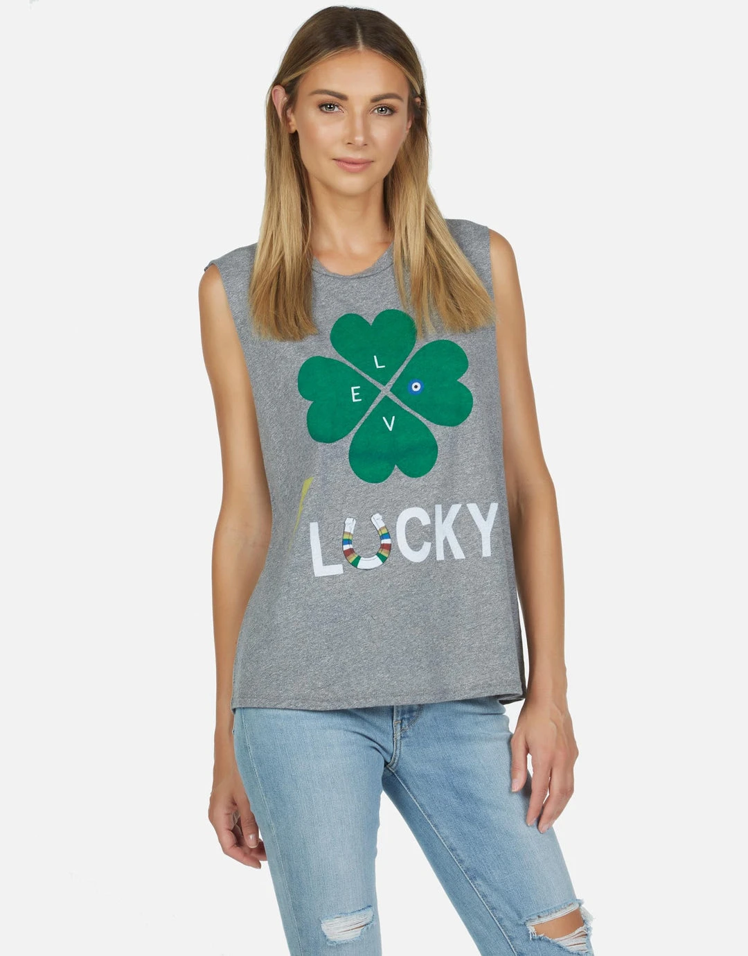 Lauren Moshi Kel Lucky Clover Tanks