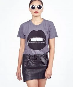 Lauren Moshi Croft Zipper Mouth Short Sleeve