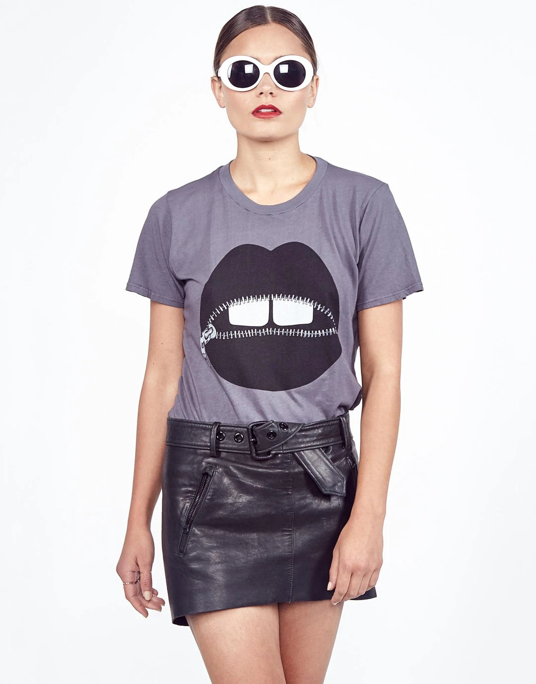 Lauren Moshi Croft Zipper Mouth Short Sleeve