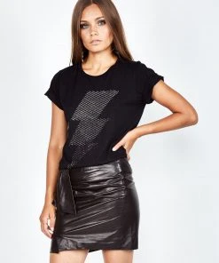 Lauren Moshi Croft Crystal Lightning Short Sleeve